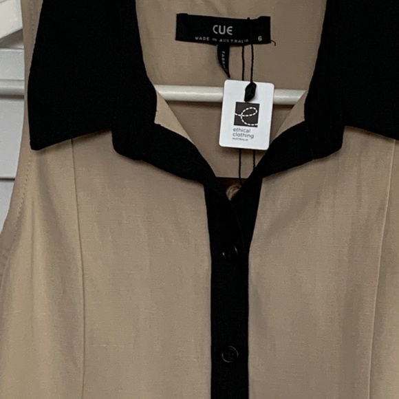 Bnwt Linen Sleeveless Blouse By Cue - Picture 2 of 9